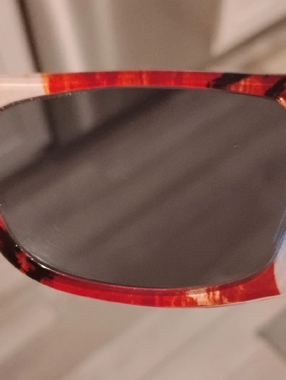 Oakley Side-Ways White and Red Sport Sunglasses with Dark Polarized Lenses